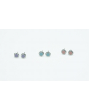 PENDIENTES CIRCULO ESMALTE / MC26102025