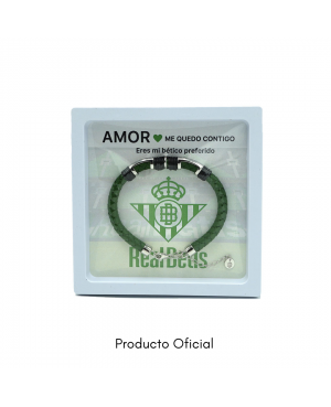 PULSERA TE QUIERO CON TARJETA OFICIAL REAL BETIS...