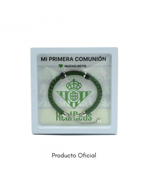 PULSERA PLACA LISA CON TARJETA OFICIAL REAL BETIS...