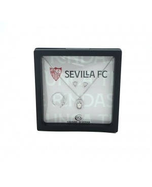 CONJUNTO OFICIAL PLATA GARGANTILLA, PENDIENTES Y...