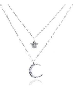 GARGANTILLA DOBLE LUNA Y ESTRELLA / 911080