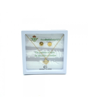 CONJUNTO OFICIAL PLATA CHAPADO ORO GARGANTILLA Y...