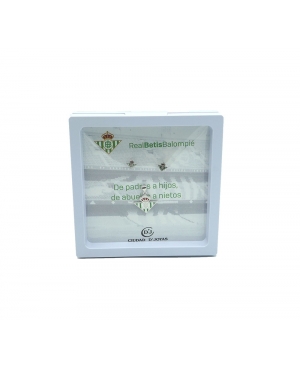 CONJUNTO OFICIAL PLATA PENDIENTES Y COLGANTE ESCUDO...