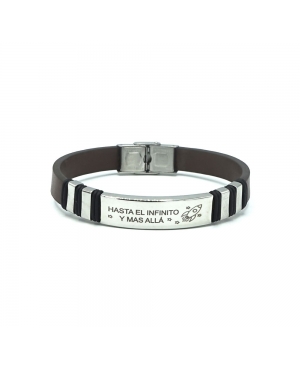 Pulsera Acero Grabada Hasta el Infinito y Más Allá