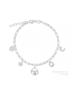 Pulsera de Plata de Ley con circonitas