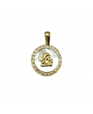 MEDALLA ANGEL DE LA GUARDA ORO 18KL