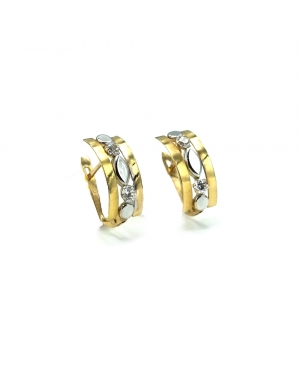 PENDIENTES BICOLOR ORO 18KL / OT16102502