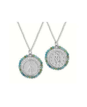 GARGANTILLA VIRGEN MILAGROSA EN PLATA DE LEY /...