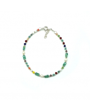 PULSERA COLORES EN PLATA DE LEY / MC25092510