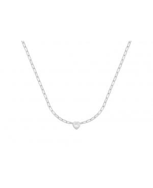 GARGANTILLA CORAZÓN PLATA RODIADA / JMD14012637