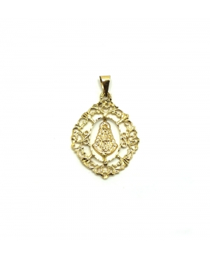 MEDALLA VIRGEN DEL ROCIO ORO 18KL