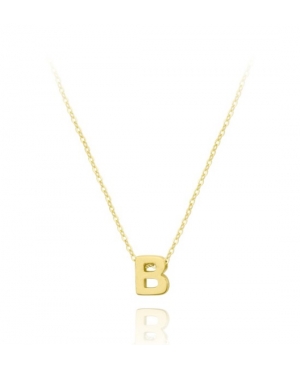 GARGANTILLA LETRA B PLATA CHAPADA / JMD0602251/B
