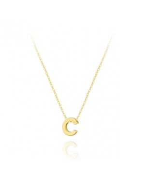 GARGANTILLA LETRA C PLATA CHAPADA / JMD0602251/C