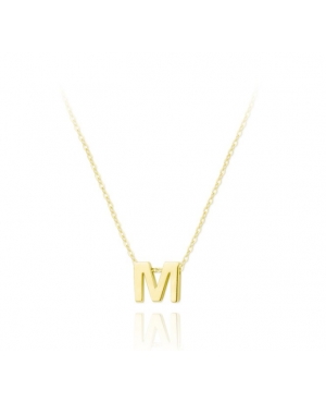 GARGANTILLA LETRA M PLATA CHAPADA / JMD0602251/M