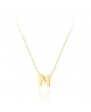 GARGANTILLA LETRA N PLATA CHAPADA / JMD0602251/N