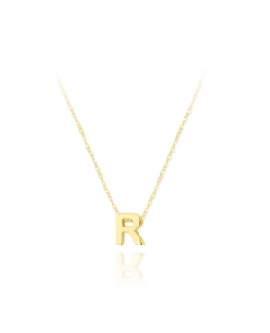 GARGANTILLA LETRA R PLATA CHAPADA / JMD0602251/R