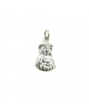 COLGANTE VIRGEN DEL ROCIO PASTORA PLATA DE LEY /...