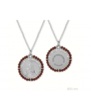 GARGANTILLA SAGRADO CORAZÓN DE JESÚS PLATA DE LEY /...