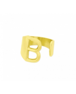 ANILLO LETRA B ACERO DORADO / JMD3007244