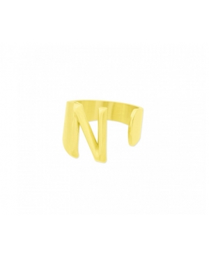 ANILLO LETRA N ACERO DORADO / JMD3007244
