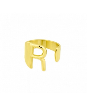 ANILLO LETRA R ACERO DORADO / JMD3007244