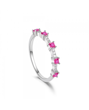 ANILLO CIRCONITAS ROSA PLATA DE LEY / PR27012340