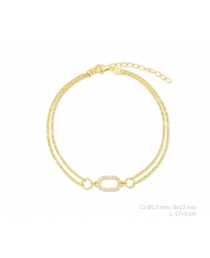 PULSERA CIRCONITAS PLATA CHAPADA / JMD27122323