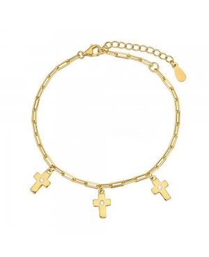 PULSERA CRUZ PLATA CHAPADA / PR2903215