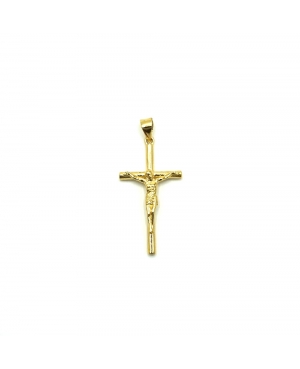 COLGANTE CRUZ CON CRISTO PLATA CHAPADA / JMD24022613