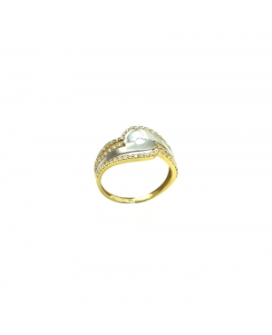 ANILLO BICOLOR ORO 18KL / 477-182