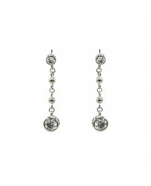 PENDIENTES CIRCONITAS PLATA DE LEY / PERDI
