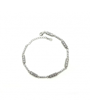 PULSERA CIRCONITAS BLANCAS PLATA DE LEY / VM10062613