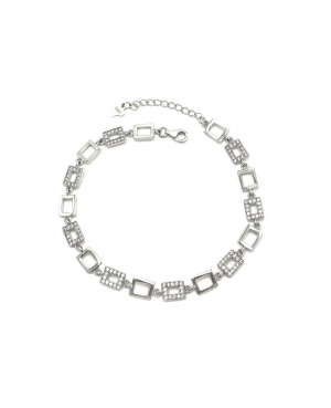 PULSERA CUADRADOS EN PLATA DE LEY / MC02101714