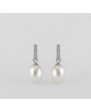 PENDIENTES PERLA PLATA DE LEY / JMD15092625