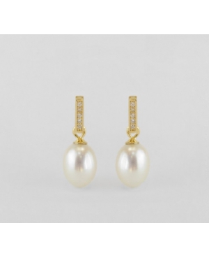 PENDIENTES PERLA PLATA DE LEY CHAPADA / JMD15092623