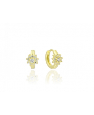 ARGOLLAS FLOR CIRCONITA PLATA CHAPADA / JMD15092613