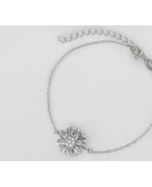PULSERA FLOR PLATA DE LEY RODIADA / JMD15092606