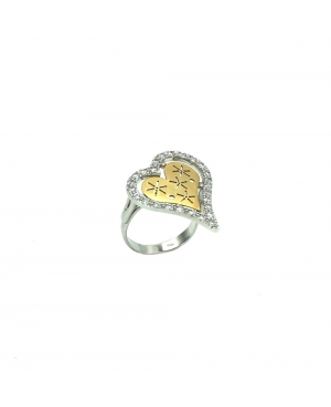 ANILLO CORAZÓN ORO 18KL BICOLOR / OT2209262