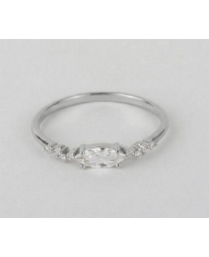 ANILLO CIRCONITAS BLANCAS PLATA RODIADA / JMD21092617
