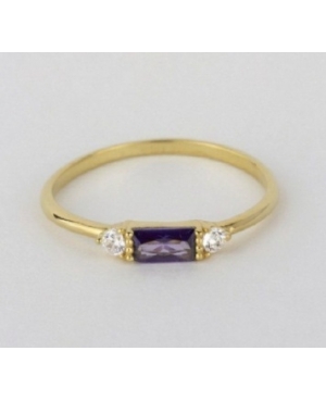 ANILLO CIRCONITA MORADA PLTA DE LEY CHAPADA /...