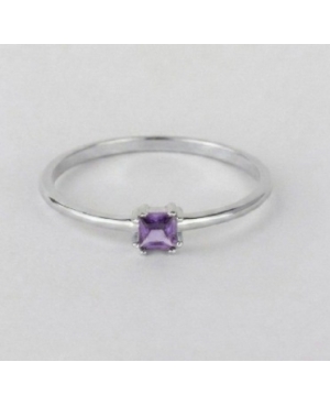 ANILLO CIRCONITA MORADA PLATA DE LEY RODIADA /...