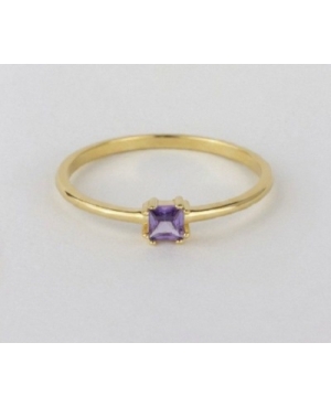 ANILLO CIRCONITA MORADA PLATA DE LEY CHAPADA /...