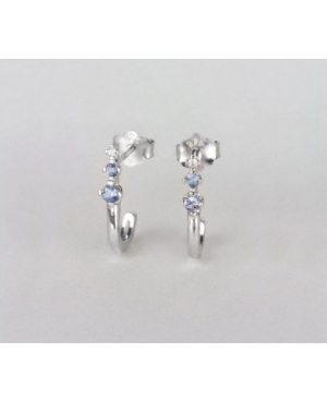 PENDIENTES CIRCONITAS PLATA DE LEY RODIADA /...