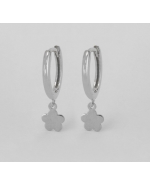 ARGOLLAS FLOR PLATA DE LEY RODIDA / JMD21092632