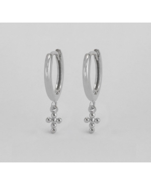 ARGOLLAS CRUZ PLATA DE  LEY RODIADA / JMD21092637