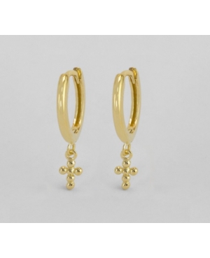 ARGOLLAS CRUCES PLATA DE LEY CHAPADA / JMD21092643