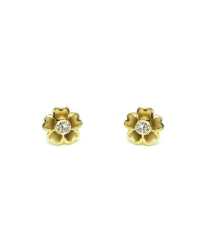 PENDIENTE FLOR ORO 18KL / JL23092611