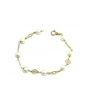 PULSERA PERLAS ORO 18KL / JL05032508