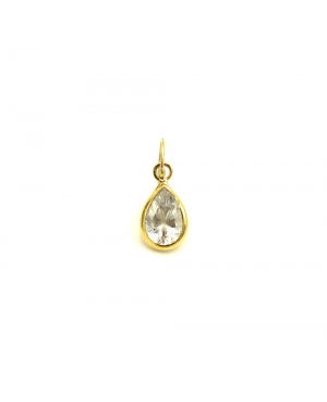 COLGANTE LAGRIMA CRISTAL ORO 18KL / JL2507235
