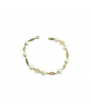 PULSERA PERLAS ORO 18KL / JL080325081